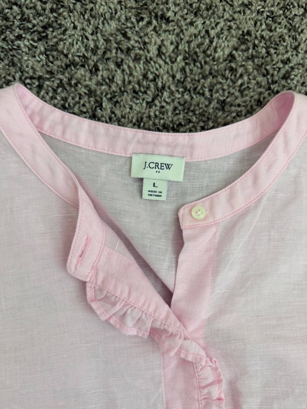 Soft Pink Ruffle-Trim Blouse - Picture 2 of 2